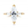 14k Yellow Gold 14k Yellow Gold Custom Three Stone Diamond Engagement Ring - Top View -  103650 - Thumbnail