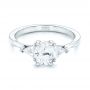  Platinum Platinum Custom Three Stone Engagement Ring - Flat View -  102473 - Thumbnail