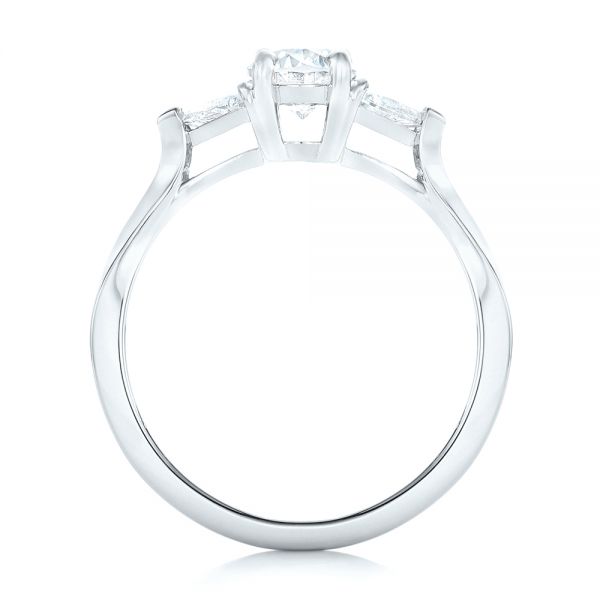  Platinum Platinum Custom Three Stone Engagement Ring - Front View -  102473