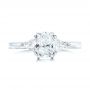  Platinum Platinum Custom Three Stone Engagement Ring - Top View -  102473 - Thumbnail