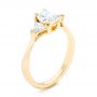 14k Yellow Gold 14k Yellow Gold Custom Three Stone Engagement Ring - Three-Quarter View -  102473 - Thumbnail
