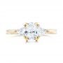 14k Yellow Gold 14k Yellow Gold Custom Three Stone Engagement Ring - Top View -  102473 - Thumbnail
