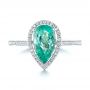  Platinum Platinum Custom Tourmaline And Diamond Engagement Ring - Top View -  103523 - Thumbnail