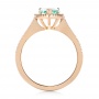 14k Rose Gold Custom Tourmaline And Diamond Engagement Ring - Front View -  103523 - Thumbnail
