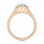 14k Rose Gold Custom Tourmaline And Diamond Engagement Ring - Front View -  103523 - Thumbnail