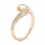 18k Rose Gold Custom Yellow And White Diamond Engagement Ring