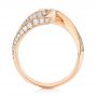 14k Rose Gold Custom Yellow And White Diamond Engagement Ring - Front View -  103301 - Thumbnail