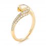18k Yellow Gold Custom Yellow And White Diamond Engagement Ring