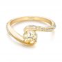 14k Yellow Gold 14k Yellow Gold Custom Yellow And White Diamond Engagement Ring - Flat View -  103301 - Thumbnail