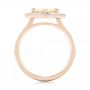 18k Rose Gold 18k Rose Gold Custom Yellow And White Diamond Halo Engagement Ring - Front View -  103068 - Thumbnail