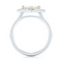  Platinum Platinum Custom Yellow And White Diamond Halo Engagement Ring - Front View -  103068 - Thumbnail