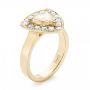 14k Yellow Gold 14k Yellow Gold Custom Yellow And White Diamond Halo Engagement Ring - Three-Quarter View -  103068 - Thumbnail