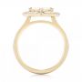 18k Yellow Gold 18k Yellow Gold Custom Yellow And White Diamond Halo Engagement Ring - Front View -  103068 - Thumbnail
