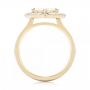 14k Yellow Gold 14k Yellow Gold Custom Yellow And White Diamond Halo Engagement Ring - Front View -  103068 - Thumbnail