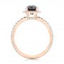 14k Rose Gold 14k Rose Gold Custom Black And White Diamond Engagement Ring - Front View -  102459 - Thumbnail