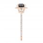 18k Rose Gold Custom Black And White Diamond Engagement Ring - Side View -  102459 - Thumbnail