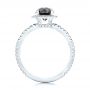 14k White Gold 14k White Gold Custom Black And White Diamond Engagement Ring - Front View -  102459 - Thumbnail
