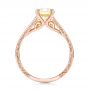 18k Rose Gold And 18K Gold 18k Rose Gold And 18K Gold Custom Champagne Diamond Engagement Ring - Front View -  101103 - Thumbnail