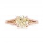 18k Rose Gold And 18K Gold 18k Rose Gold And 18K Gold Custom Champagne Diamond Engagement Ring - Top View -  101103 - Thumbnail