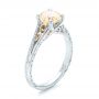  Platinum And Platinum Platinum And Platinum Custom Champagne Diamond Engagement Ring - Three-Quarter View -  101103 - Thumbnail