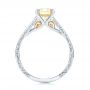  Platinum And Platinum Platinum And Platinum Custom Champagne Diamond Engagement Ring - Front View -  101103 - Thumbnail