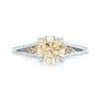  Platinum And Platinum Platinum And Platinum Custom Champagne Diamond Engagement Ring - Top View -  101103 - Thumbnail