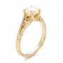 14k Yellow Gold And Platinum 14k Yellow Gold And Platinum Custom Champagne Diamond Engagement Ring - Three-Quarter View -  101103 - Thumbnail