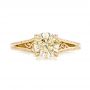 18k Yellow Gold And Platinum 18k Yellow Gold And Platinum Custom Champagne Diamond Engagement Ring - Top View -  101103 - Thumbnail