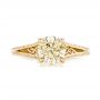 14k Yellow Gold And 14K Gold 14k Yellow Gold And 14K Gold Custom Champagne Diamond Engagement Ring - Top View -  101103 - Thumbnail