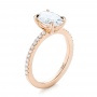 14k Rose Gold Custom Diamond Engagement Ring - Three-Quarter View -  103550 - Thumbnail