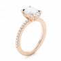 14k Rose Gold Custom Diamond Engagement Ring - Three-Quarter View -  103550 - Thumbnail