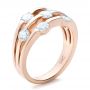 18k Rose Gold 18k Rose Gold Custom Diamond Engagement Ring - Three-Quarter View -  100249 - Thumbnail