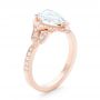 18k Rose Gold 18k Rose Gold Custom Diamond Engagement Ring - Three-Quarter View -  102806 - Thumbnail