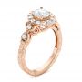 14k Rose Gold Custom Diamond Engagement Ring - Three-Quarter View -  103600 - Thumbnail
