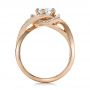 14k Rose Gold Custom Diamond Engagement Ring - Front View -  100438 - Thumbnail