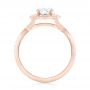 14k Rose Gold Custom Diamond Engagement Ring - Front View -  102806 - Thumbnail