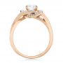 14k Rose Gold Custom Diamond Engagement Ring - Front View -  102833 - Thumbnail