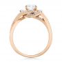 14k Rose Gold Custom Diamond Engagement Ring - Front View -  102833 - Thumbnail