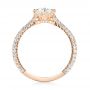14k Rose Gold Custom Diamond Engagement Ring - Front View -  103153 - Thumbnail