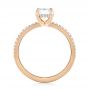 18k Rose Gold Custom Diamond Engagement Ring - Front View -  103471 - Thumbnail