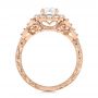 14k Rose Gold Custom Diamond Engagement Ring - Front View -  103600 - Thumbnail