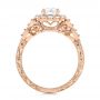 14k Rose Gold Custom Diamond Engagement Ring - Front View -  103600 - Thumbnail