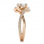 14k Rose Gold Custom Diamond Engagement Ring - Side View -  100438 - Thumbnail