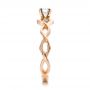 14k Rose Gold Custom Diamond Engagement Ring - Side View -  100922 - Thumbnail