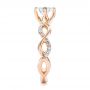 18k Rose Gold Custom Diamond Engagement Ring - Side View -  102059 - Thumbnail