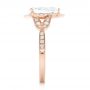 18k Rose Gold 18k Rose Gold Custom Diamond Engagement Ring - Side View -  102806 - Thumbnail