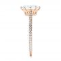 18k Rose Gold 18k Rose Gold Custom Diamond Engagement Ring - Side View -  103153 - Thumbnail