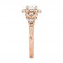 14k Rose Gold Custom Diamond Engagement Ring - Side View -  103600 - Thumbnail