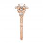 18k Rose Gold 18k Rose Gold Custom Diamond Engagement Ring - Side View -  103600 - Thumbnail