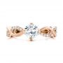 18k Rose Gold Custom Diamond Engagement Ring - Top View -  102059 - Thumbnail